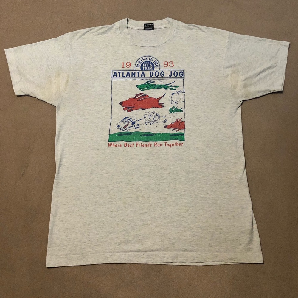 vintage 90’s single stitch Atlanta dog jog t shirt